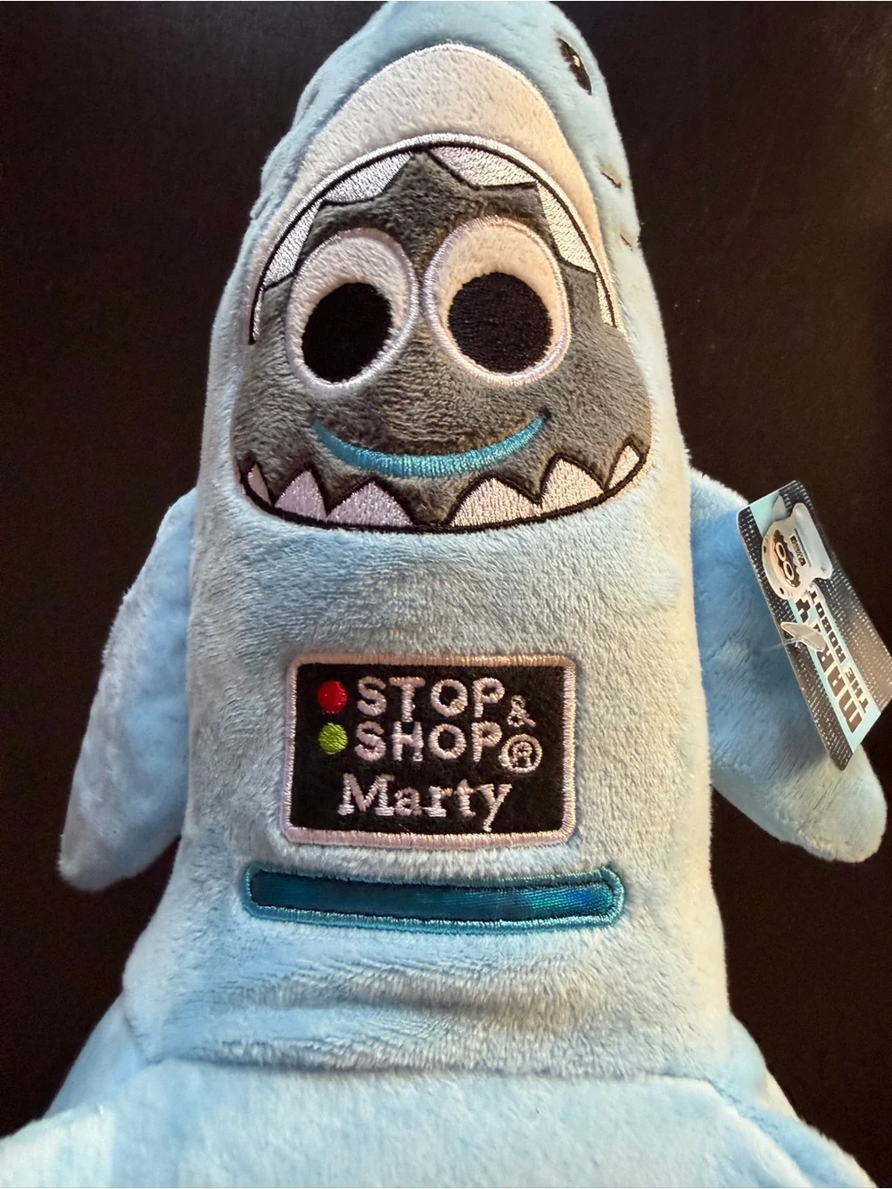 Plush Marty Robot Summer Shark Hat Stop & Shop 12